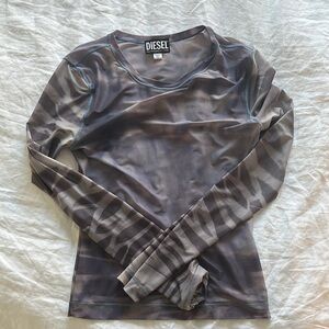 Diesel Women's Grey Long Sleeve Top